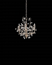  9974 - Crystal Bud Small Silver Chandelier