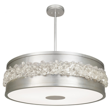  876340ST - Arctic Halo 32"W Round Pendant